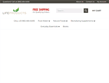 Tablet Screenshot of lifeproducts.com